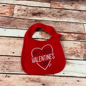 Carter's Red 'My First Valentine's Day' Baby Bib
